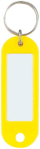 キーホルダー型名札　黄　５０個入画像