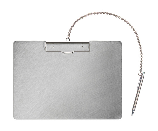 ステンレスバインダー　横・チェーン・ペン付き画像