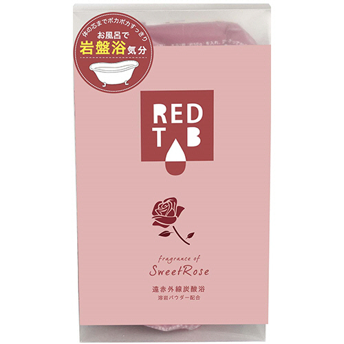 REDTAB 遠赤外線炭酸浴 ｽｲｰﾄﾛｰｽﾞの香り 50g 1ﾊﾟｯｸ(6錠)画像