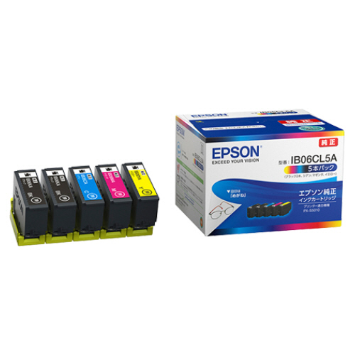 ｲﾝｸﾊﾟｯｸ (ｼｱﾝ･ｲｴﾛｰ･ﾏｾﾞﾝﾀ各1本+ﾌﾞﾗｯｸ2本) IB06CL5A 1箱画像