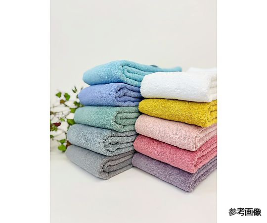 ループ付きバスタオル ローキーカラー 60×120cm KHAKI 1セット（10枚入） 色合いが異なるループ付きバスタオルが横に並んでいる様子