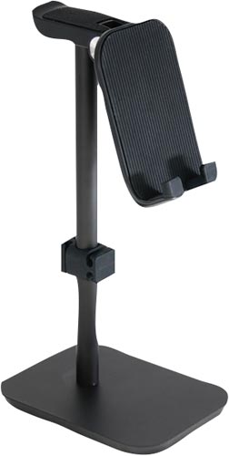 ヘッドホン・スマートフォンスタンドブラック画像