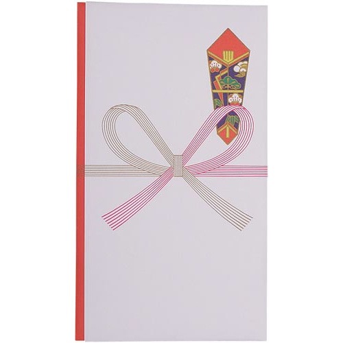 祝儀袋　御祝　多当折赤白７本花結　祝字なし　１０枚画像