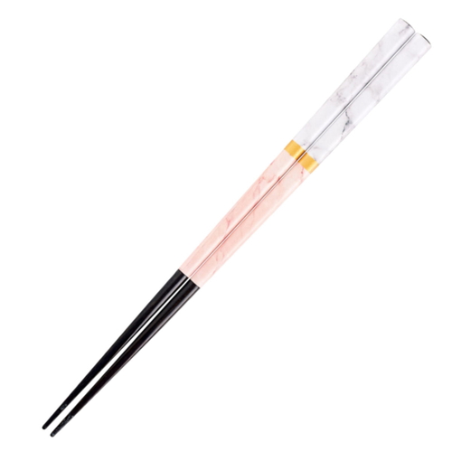 箸 23cm KAKEHASHI ARTE カラーミックス マーブル 木製 天然木 ピンク画像