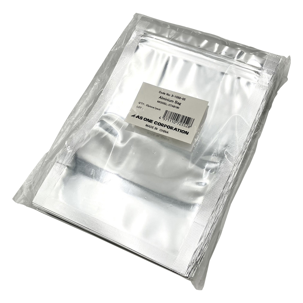 自立式チャック付きアルミ袋 幅：130×チャック下：174mm 底幅37mm 1袋（25枚入）画像