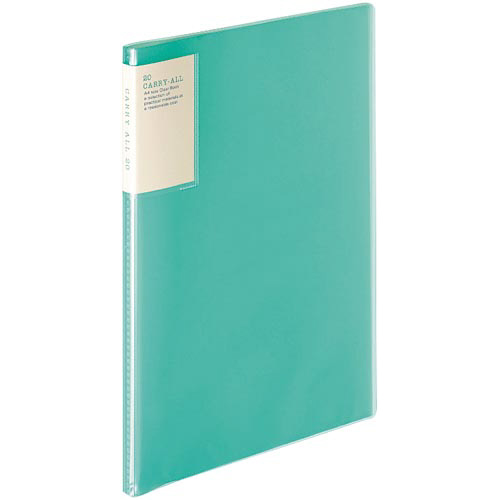 クリヤーブックキャリーオール固定背ポＡ４縦２０Ｐ緑画像