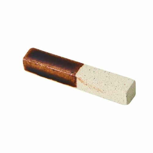 箸置き kyu ハーフ 陶器 食器 ブラウン画像