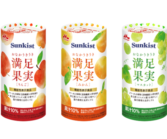 【機能性表示食品】Sunkist おなかうきうき満足果実 いろいろセット 1箱（3種×各6本入）画像