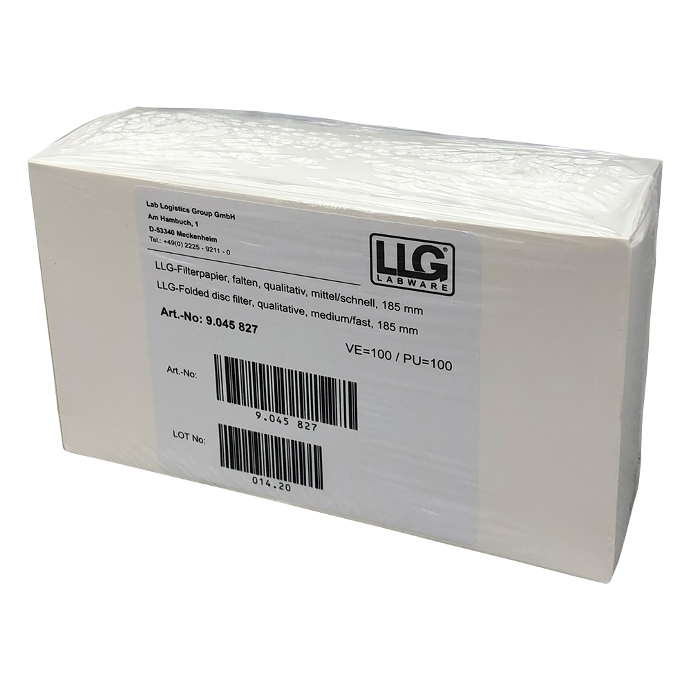 折りたたみ定性濾紙　Φ185mm　100枚入画像