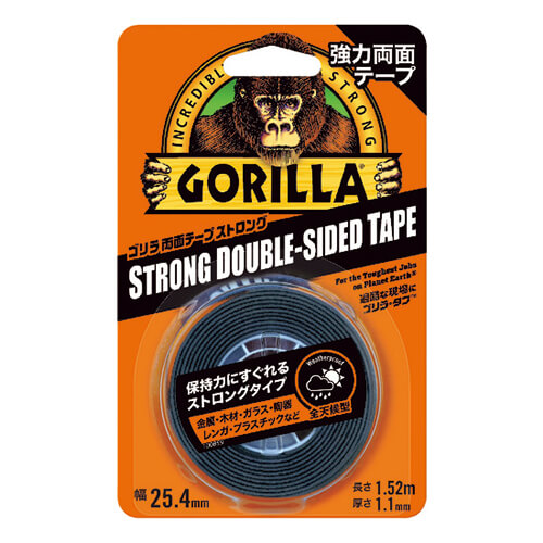 呉工業 強力両面テープ ゴリラ両面テープ ストロング 25.4mm×1.52m NO1779画像