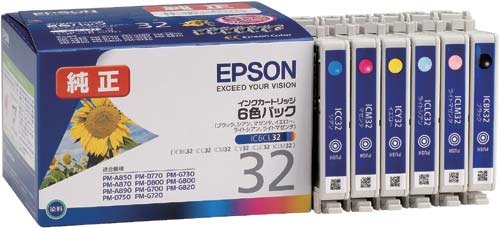 純正インク　ＩＣ６ＣＬ３２（６色入）画像