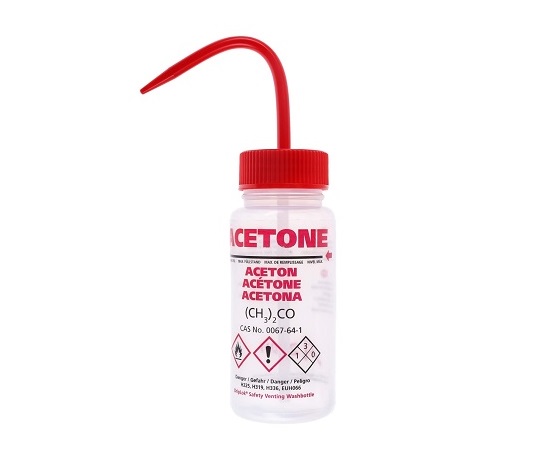 薬品標識広口洗浄瓶 （Azlon） 250mL アセトン画像