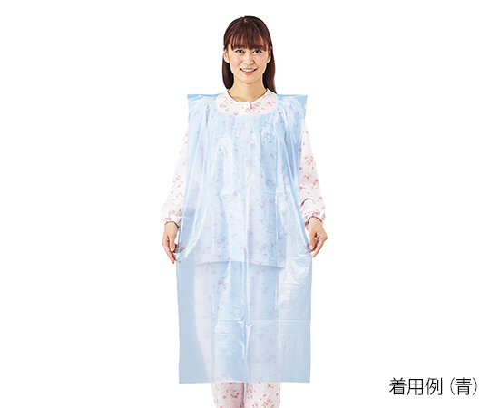 プロシェア食事用PEエプロン　青　50枚入画像