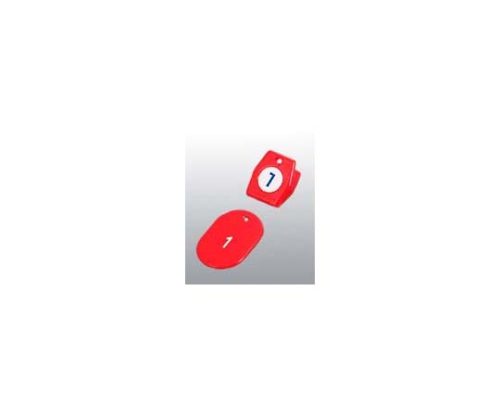 クロークチケットA型(50個セット)1～50 レッド 11009画像