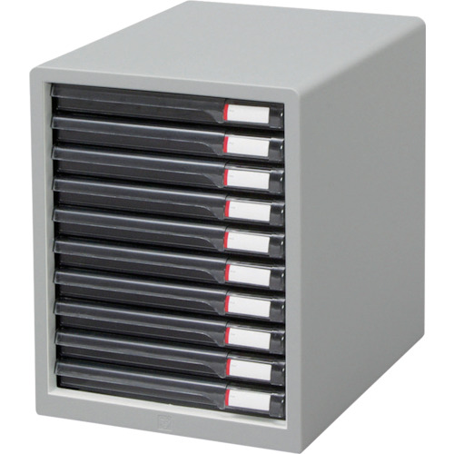 ＩＲＩＳ　２４５９７２　レターケース浅型１０段　２６５×３５０×３４５　ライトグレー画像