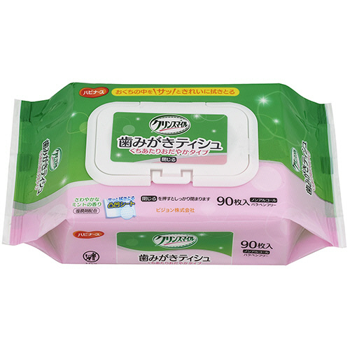 ﾊﾋﾞﾅｰｽ 歯みがきﾃｨｼｭ くち当たりおだやかﾀｲﾌﾟ 1ﾊﾟｯｸ(90枚)画像