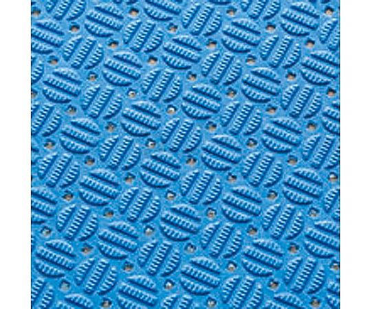 0.92x10m /2.0mm ノンスリップマット(青) 滑らかな表面を持つ青色のマットが広げられた状態