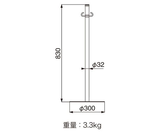 フロアパーティションポールスタッキングクローム/鏡面 光沢のあるクローム仕上げのパーティションポールが洗練されたスタッキング状態で並んでいる様子