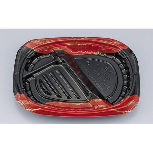 シーピー化成 弁当容器 CBFまろん7-3 光重赤 本体画像