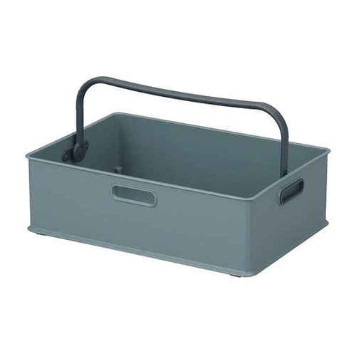 収納ボックス 持ち手付き 収納ケース squ+ インボックス M プラスチック グレー画像