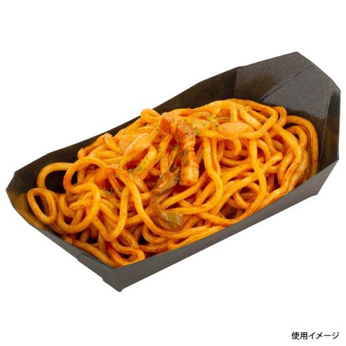 紙トレー たこふね8BB(PP) 北原産業 白色のトレーが重ねられた状態、底が平らで角が丸みを帯びている様子