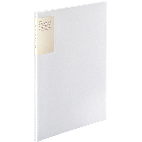 ｸﾘﾔｰﾌﾞｯｸ(ｷｬﾘｰｵｰﾙ) 固定式･背ﾎﾟｹｯﾄ A4ﾀﾃ 10ﾎﾟｹｯﾄ 背幅9mm 透明 1ｾｯﾄ(6冊)画像