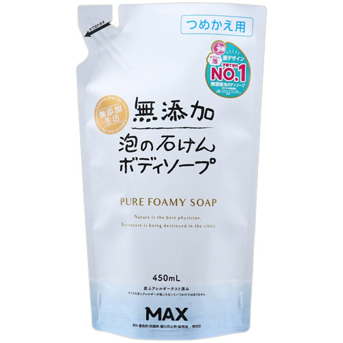 無添加泡の石けんﾎﾞﾃﾞｨｿｰﾌﾟ つめかえ用 450mL 1個画像