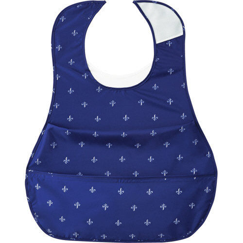 ﾌﾟﾗｽﾊｰﾄ こぼれにくい食事用ｴﾌﾟﾛﾝ ﾎﾟｹｯﾄ付ｻｲﾄﾞﾀｯｸ ﾈｲﾋﾞｰ 1ｾｯﾄ(5枚)画像