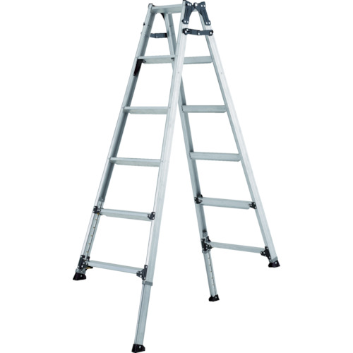 伸縮脚立(ｽﾃｯﾌﾟ幅広)120cm 最大使用質量100kg 1台画像