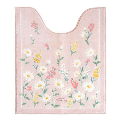 フルールブラン ロングトイレマット 約75x63cm P ピンク画像