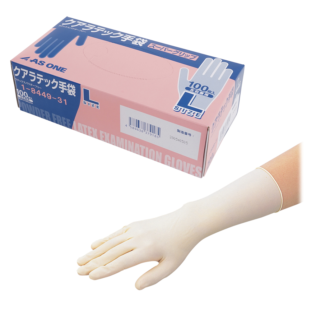 クアラテック手袋スーパーグリップ（パウダーフリー）　L　100枚画像