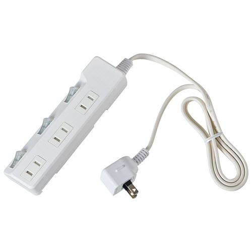 耐雷ｽｲｯﾁ付ﾀｯﾌﾟ 3個口 1m 1個画像