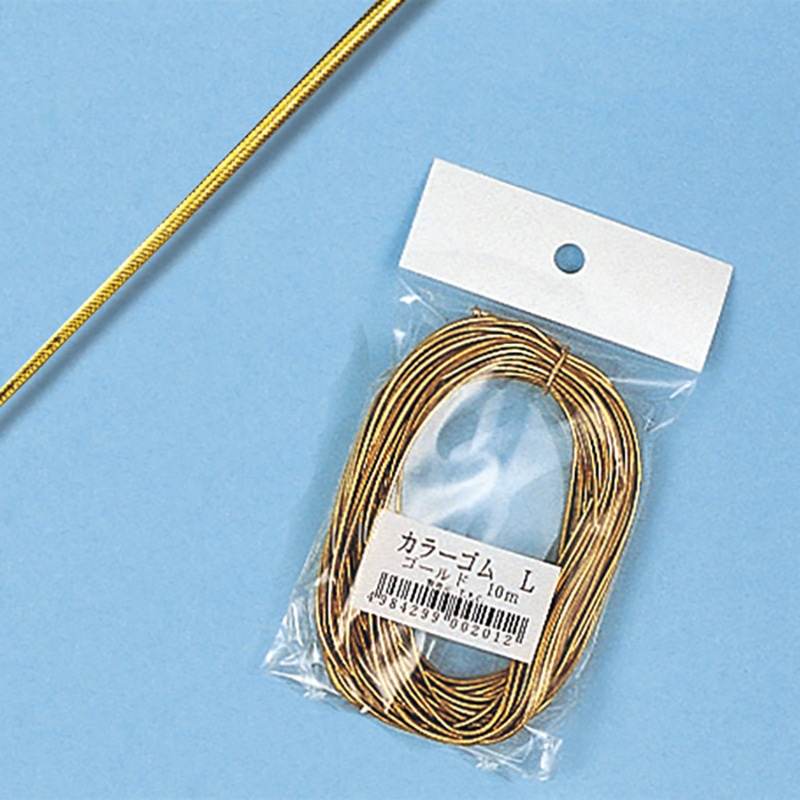 カラーゴム　Ｌ　１０ｍ　ゴールド画像