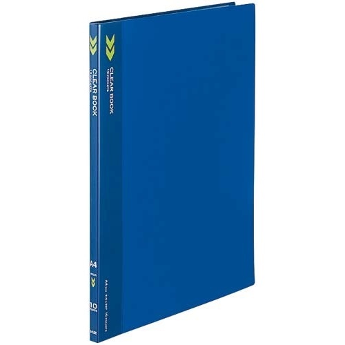 クリヤーブックＫ２　固定式Ａ４縦１０Ｐ青１０冊画像