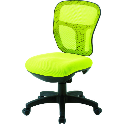 ＴＲＵＳＣＯ　オフィスチェア　ＭＣ－２　背面メッシュタイプ　イエロー画像