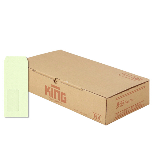 窓明No.17 長4 口のり無 70g 〒枠無 ｾﾝﾀｰ貼 ｳｸﾞｲｽ 1ｹｰｽ(1000枚)画像