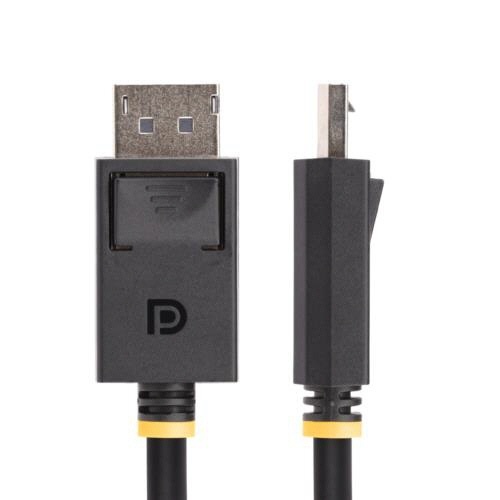 DisplayPort　2.1ケーブル　1m　16K/60Hz　オス-オス　ブラック　1本 ケーブルの両端が明瞭に映されている状態