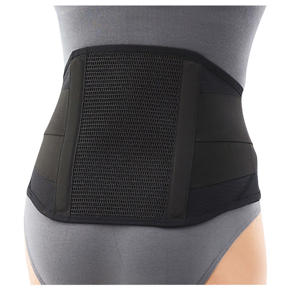 腰部固定帯/腰サポーター スタンダードタイプ ブラック 通気性 メッシュ マックスベルト me black S画像