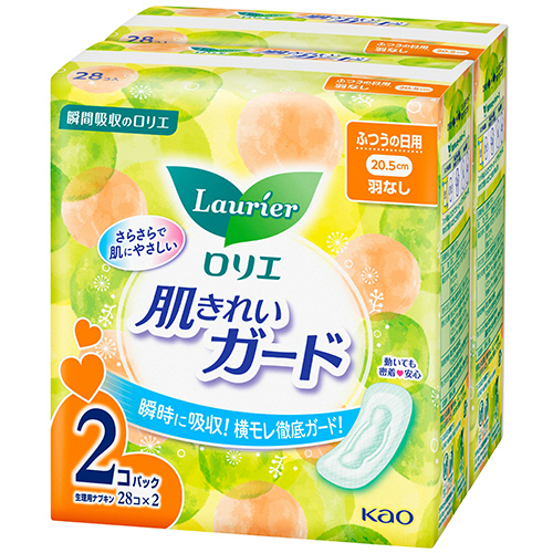 ﾛﾘｴ 肌きれいｶﾞｰﾄﾞ 昼用 羽なし 1ｾｯﾄ(56個:28個×2ﾊﾟｯｸ)画像