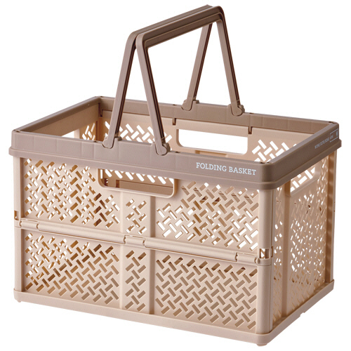 折りたたみﾊﾞｽｹｯﾄ M ﾍﾞｰｼﾞｭ 1個画像