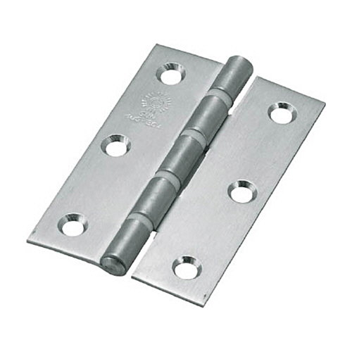 SUS製厚口蝶番ﾅｲﾛﾝﾘﾝｸﾞ入ﾍｱﾗｲﾝ 長さ76mm 1袋(4個)