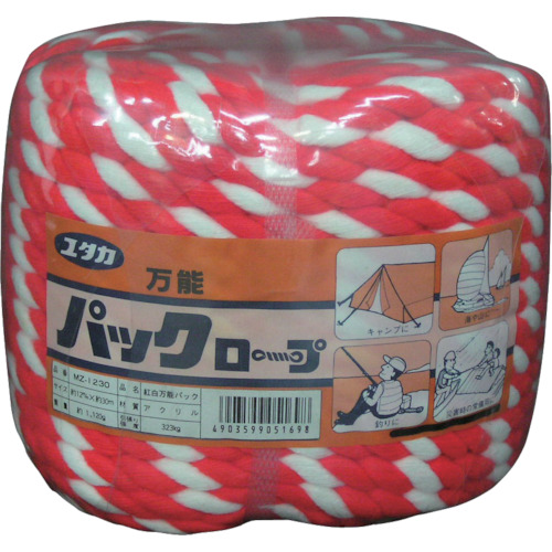 ｱｸﾘﾙﾛｰﾌﾟ万能ﾊﾟｯｸ 12φ×30m 紅白 1個画像