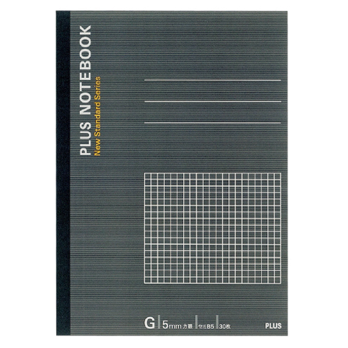 ﾉｰﾄﾌﾞｯｸ ｾﾐB5 G罫5mm方眼 30枚 ｸﾞﾚｰ 1冊画像