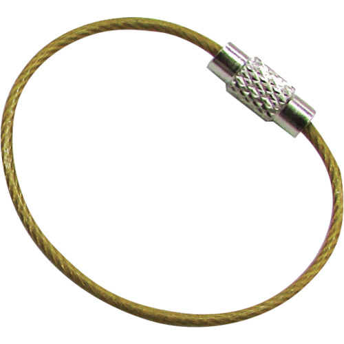 水本　キーワイヤーホルダー　ワイヤー径１ｍｍ全長１２０ｍｍ　ゴールド　（１個入り）画像