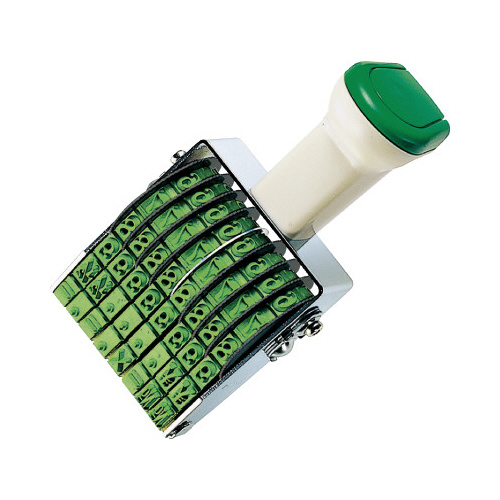 回転印　欧文数字　２号８連　明朝体画像