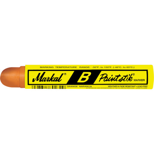 Markal　工業用マーカー　ペイントスティック　B　オレンジ　1本画像