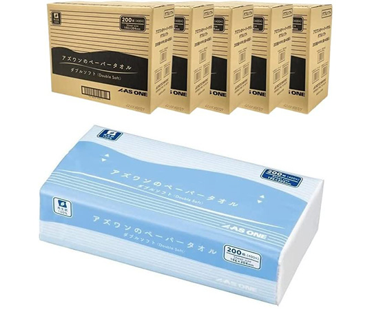 アズワンのペーパータオル（ダブルソフト） 5ケース（200組/袋×40袋入）画像