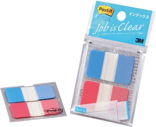 ポストイットジョーブ　青・赤　４０×２３ｍｍ画像