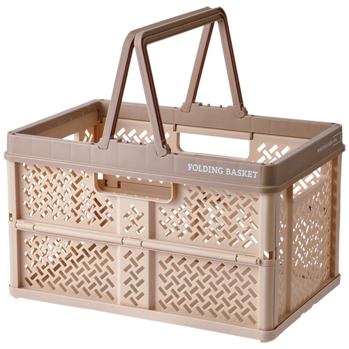 折りたたみﾊﾞｽｹｯﾄ L ﾍﾞｰｼﾞｭ 1個画像