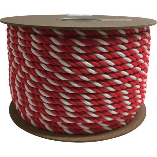 ｱｸﾘﾙ紅白ﾛｰﾌﾟ 12mm×100m 1巻